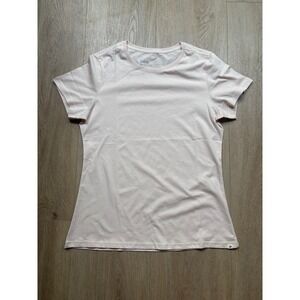 Pact Organic Cotton Short Sleeve Tee Light Pink Crew Neck Womens Small